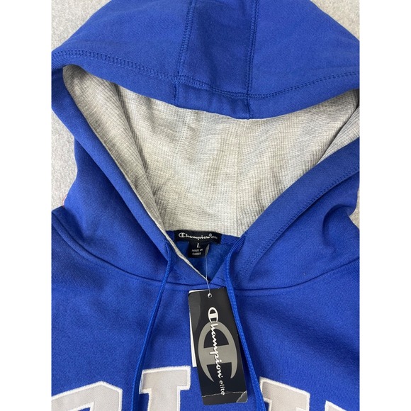 St Louis University Billikens Sweatshirt Men L Blue SLU Hoodie Champion Pullover - Picture 3 of 7